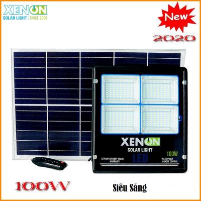 Đèn pha năng lượng mặt trời 100w hiệu Xenon solarlight mẫu mới nhất 2020